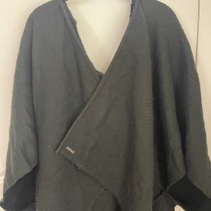 Black Calvin Klein Poncho with Hood